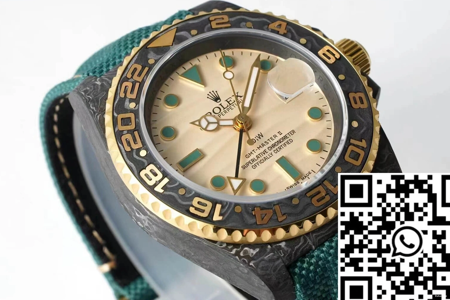 Fiber II Fabric Green GMT-MASTER Case Diw Carbon Rolex Strap 0316